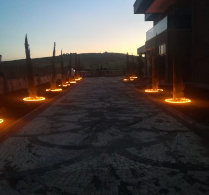 Neon Ledli Peyzaj Çalışmamız Giriş bölümü